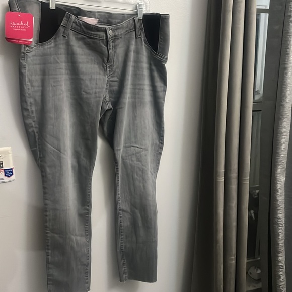 New 18 Isabel Maternity Underbelly Skinny Maternity Jeans - Grey - Picture 11 of 14